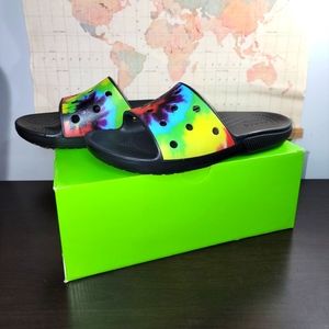 BRAND NEW Crocs Tie Dye Graphic Slid Men's Size 12.0